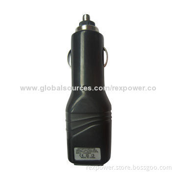 Hot-selling Dual-USB Car Charger with 5V, 1A Output and 12-24V Input